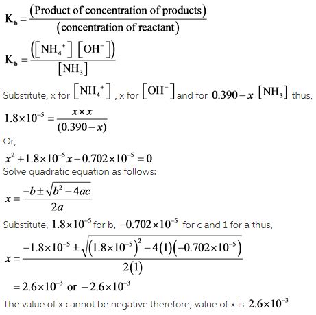 kb of ammonia|How To Calculate The pH Of Ammonia Water Using KB